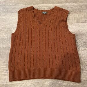 Brown V Neck Sweater